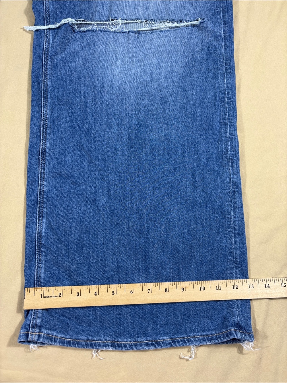 NWT American Eagle Stretch High Rise Curvy Baggy Wide Leg Jeans Size 16 Regular - Picture 9 of 12
